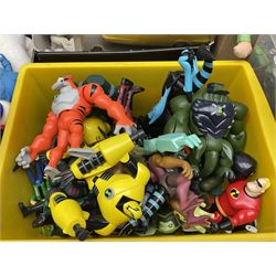 Large quantity of modern toys, keyrings and collectables to include South Park, Ben 10, Paddington Bear etc in five boxes