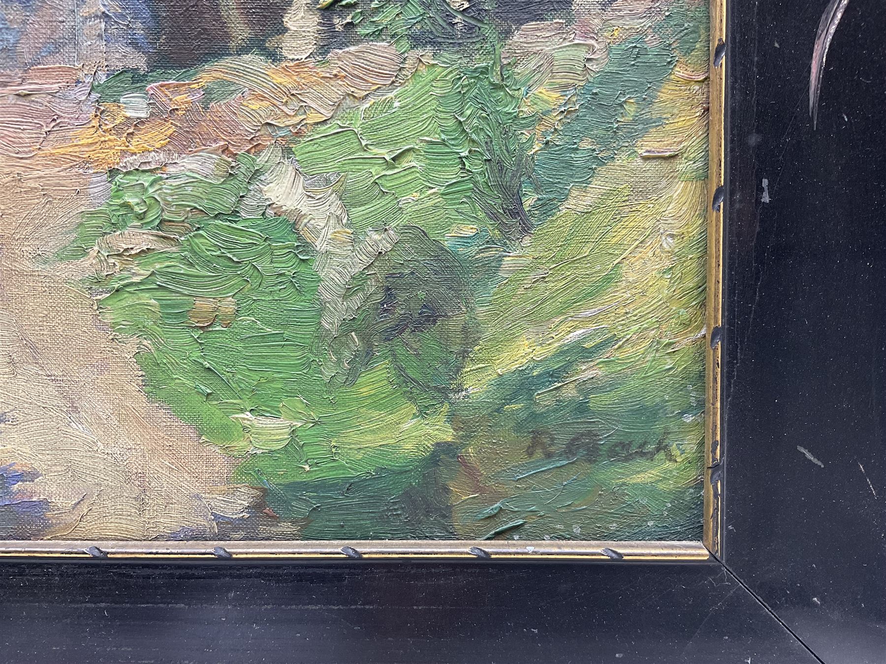 Continental School (19th Century): Rothenburg, oil on canvas indistinctly signed 53cm x 43cm 