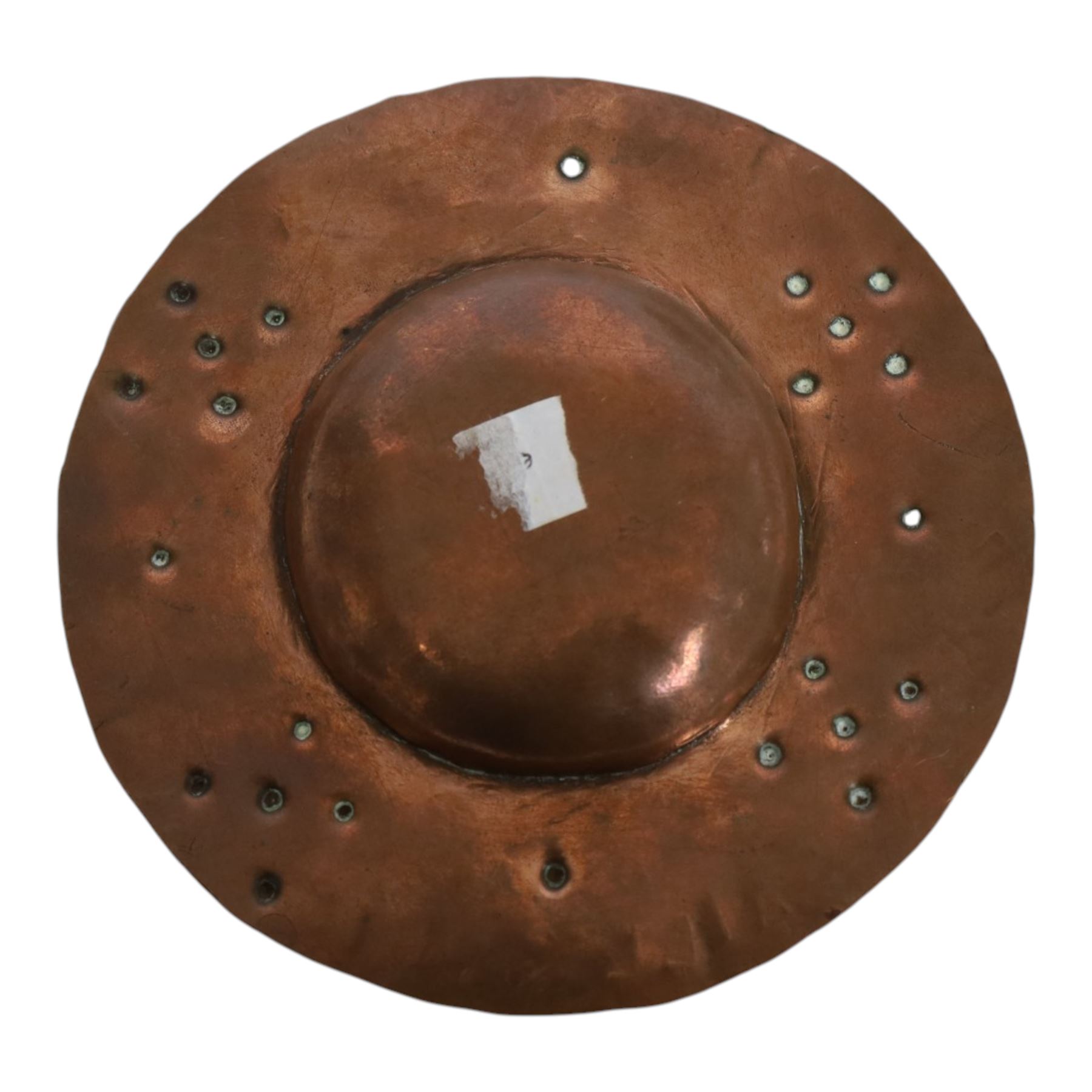 Collection of trench art, including a vase with scalloped rim, applied with a helmet plate to the 45th regiment, mounted on a canted rectangular walnut plinth, together with ashtray with matchbox holder to the center, pair of Boer war vases etc 