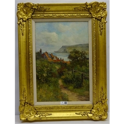  James Ulric Walmsley (British 1860-1954): Robin Hood's Bay, oil on canvas signed and dated 1907,  44cm x 29cm  DDS - Artist's resale rights may apply to this lot     