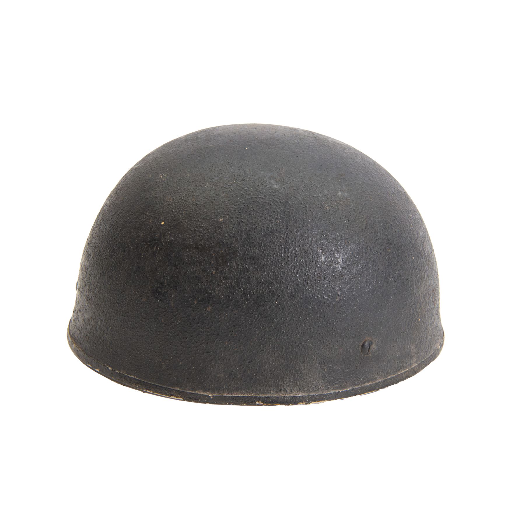 WWII British parachute regiment helmet, marked BMB and dated 1944 to the leather liner, size 7 3/4, complete with liner, the canvas strap with leather chinpiece