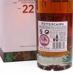 Fettercairn 22 year old Highland single malt scotch whisky, 47% vol 70cl