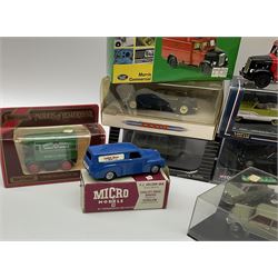 Various Makers - sixteen modern die-cast models by Vitesse, Vanguards, Corgi, GamaMini, oxford, Matchbox etc including cars and promotional vehicles; and a Micro Models plastic van; all boxed (17)