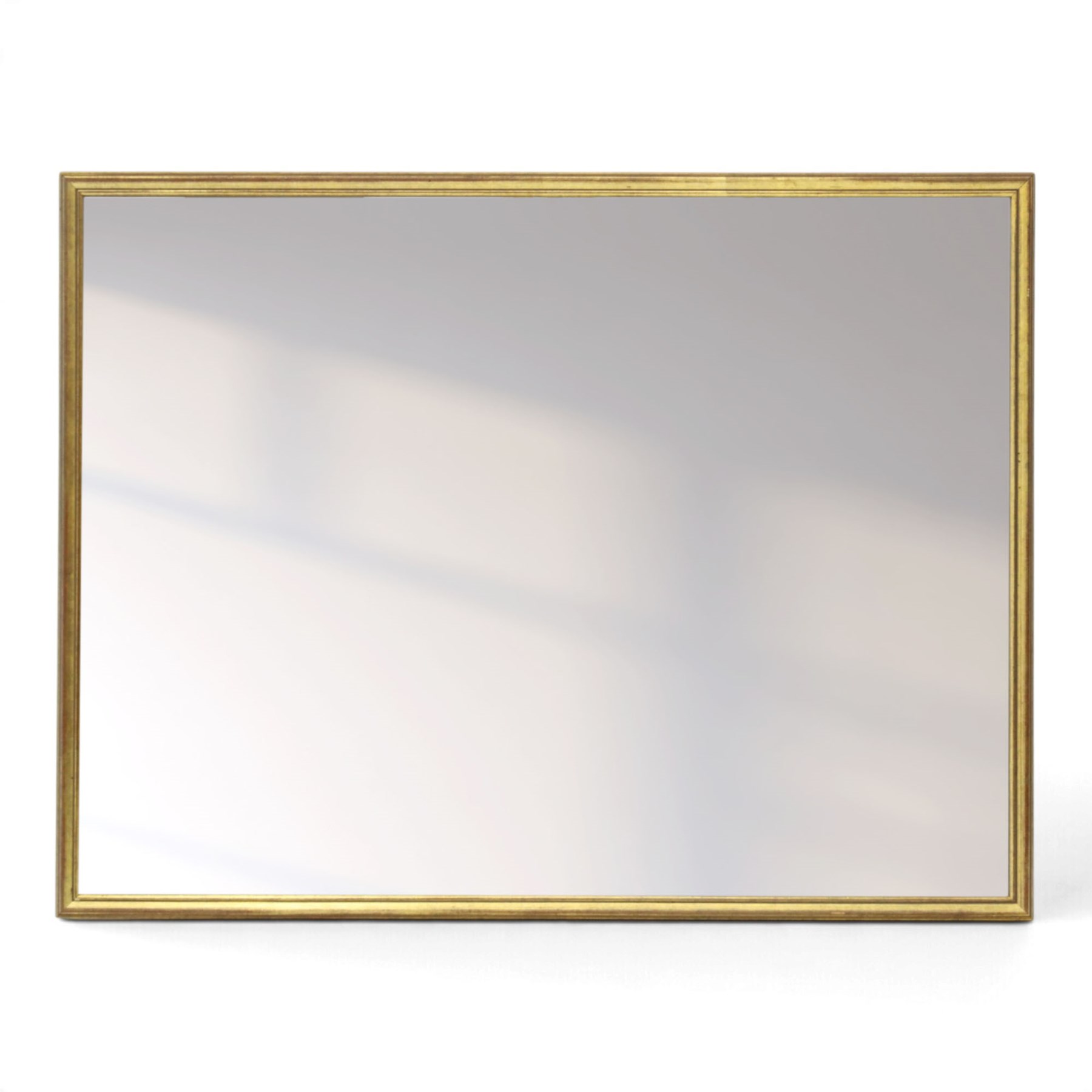 Contemporary giltwood wall mirror, of rectangular form with moulded frame