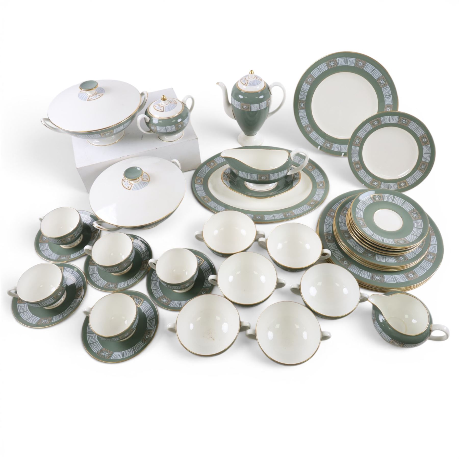 Wedgwood Asia pattern part dinner and coffee service, including coffee pot, covered sucrier, milk jug, five cups and saucers, five dinner plates, etc  