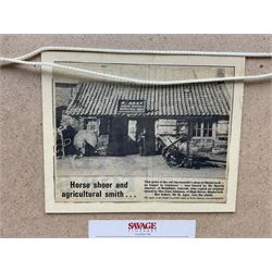 Albert George Stevens (Staithes Group 1863-1925): 'The Smithy' - Hinderwell, watercolour signed 
Provenance: probably exh. Royal Academy 1912, Cat. No. 987. The picture depicts Robert Agar's blacksmith's shop at Hinderwell, now demolished.