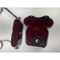 Zeiss Ikon Contarex Bullseye camera body, serial no. T92257, with 'Carl Zeiss planar 1:2 50mm' lens, serial no. 2374659, in Contarex ever ready case