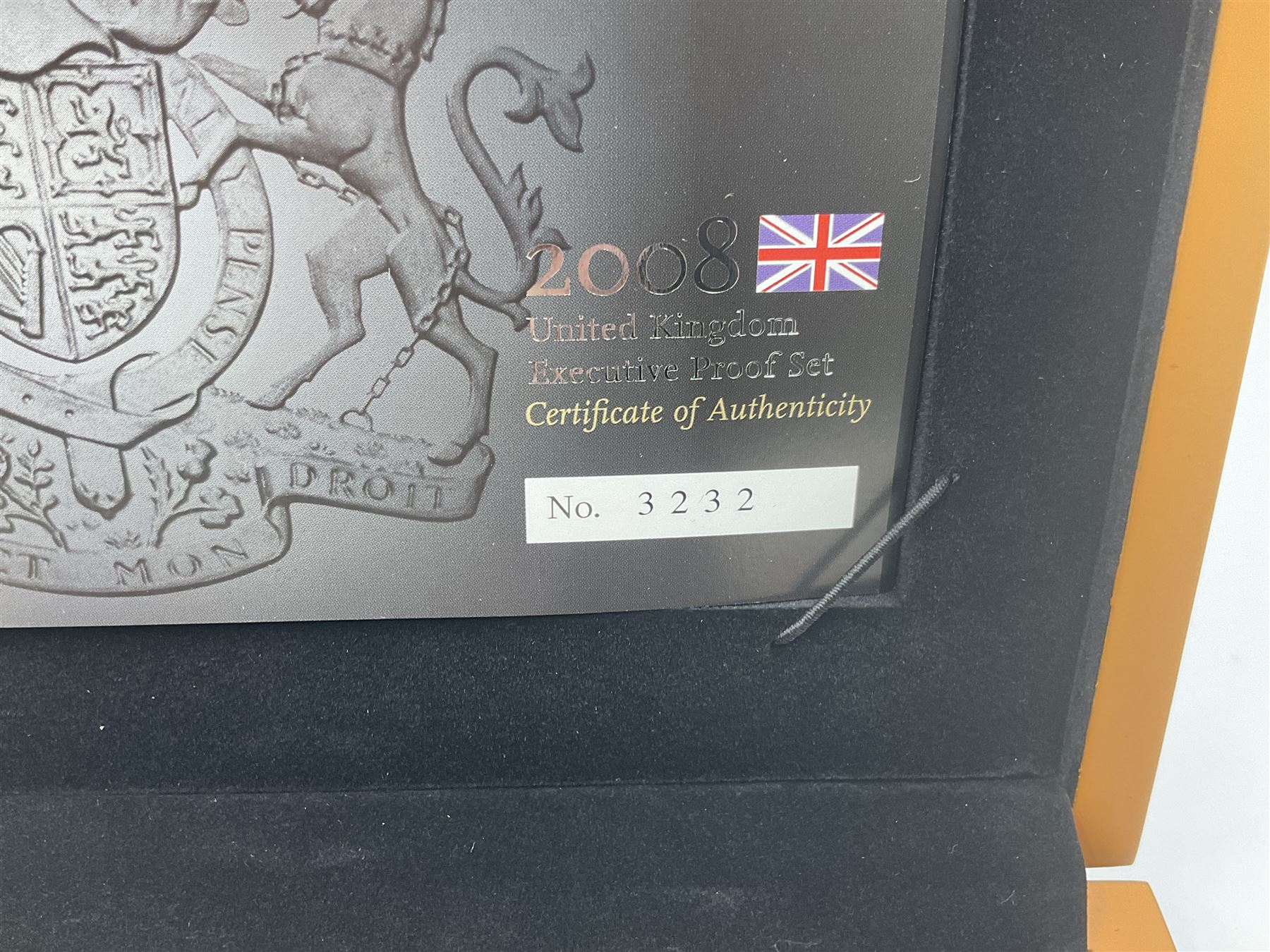 The Royal Mint United Kingdom 2008 executive proof coin set, boxed with certificate