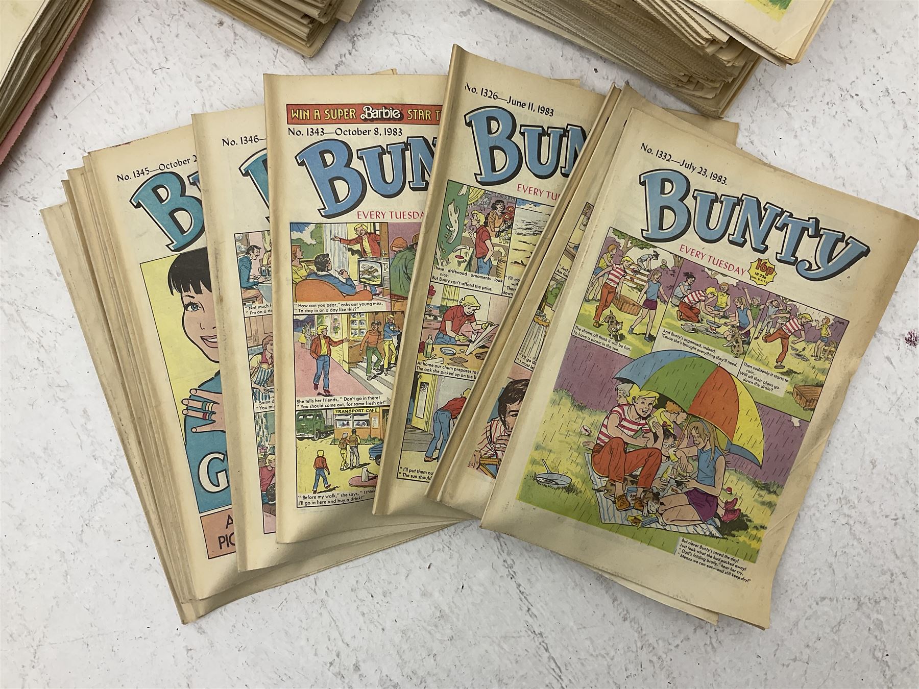 Over two-hundred and ten Bunty comics 1981 -1985