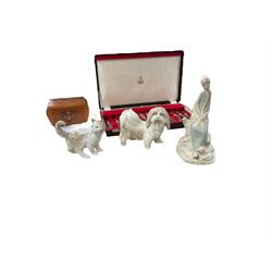 Horn handled canteen of cutlery set, tog