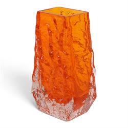 Geoffrey Baxter - Whitefriars Coffin vase, in tangerine orange