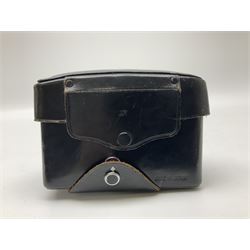 Topcon RE Super camera body, serial no.4681129, with 'RE. Auto-Topcor 1.8/5.8cm' lens, serial no. 11669018, in leather case