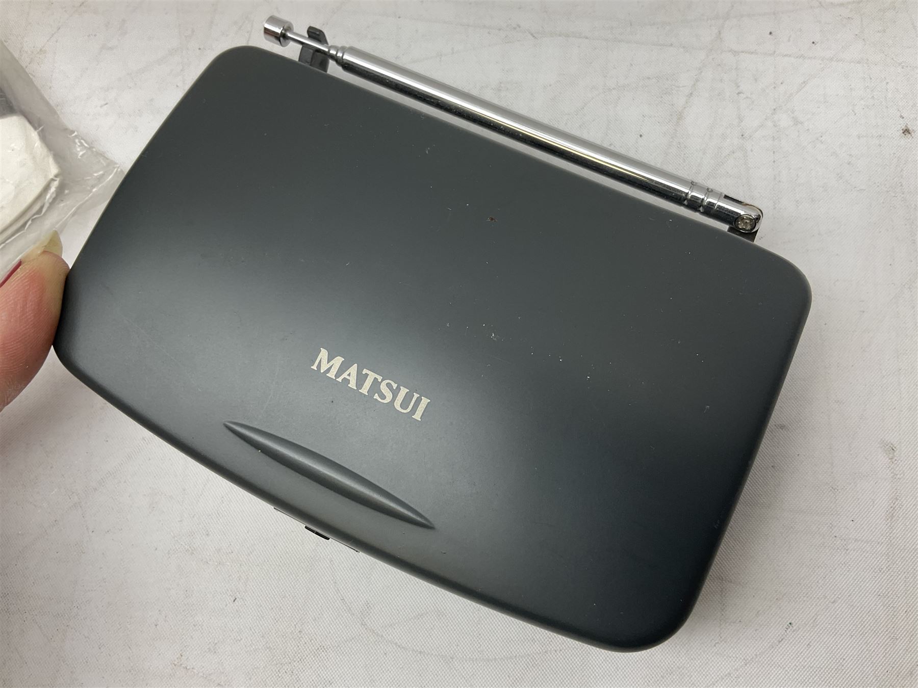 Alba TR10 Portable black and white TV with 3 band radio and Matsu travel clock radio