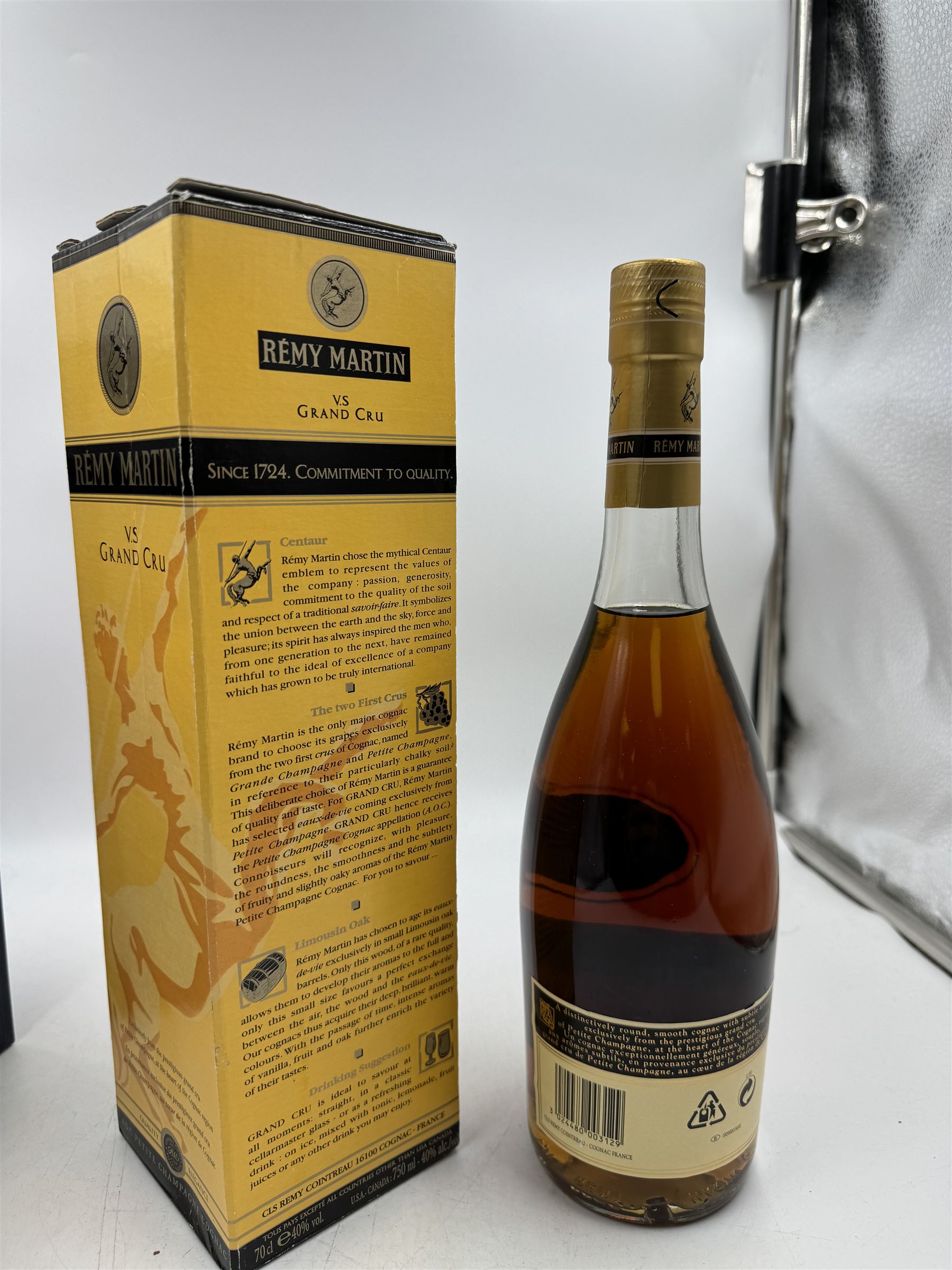 Mixed alcohol; Napoleon V.S.O.P brandy, Remy Martin V.S Grand Cru cognac and Martel VS cognac, various contents and proof (3)