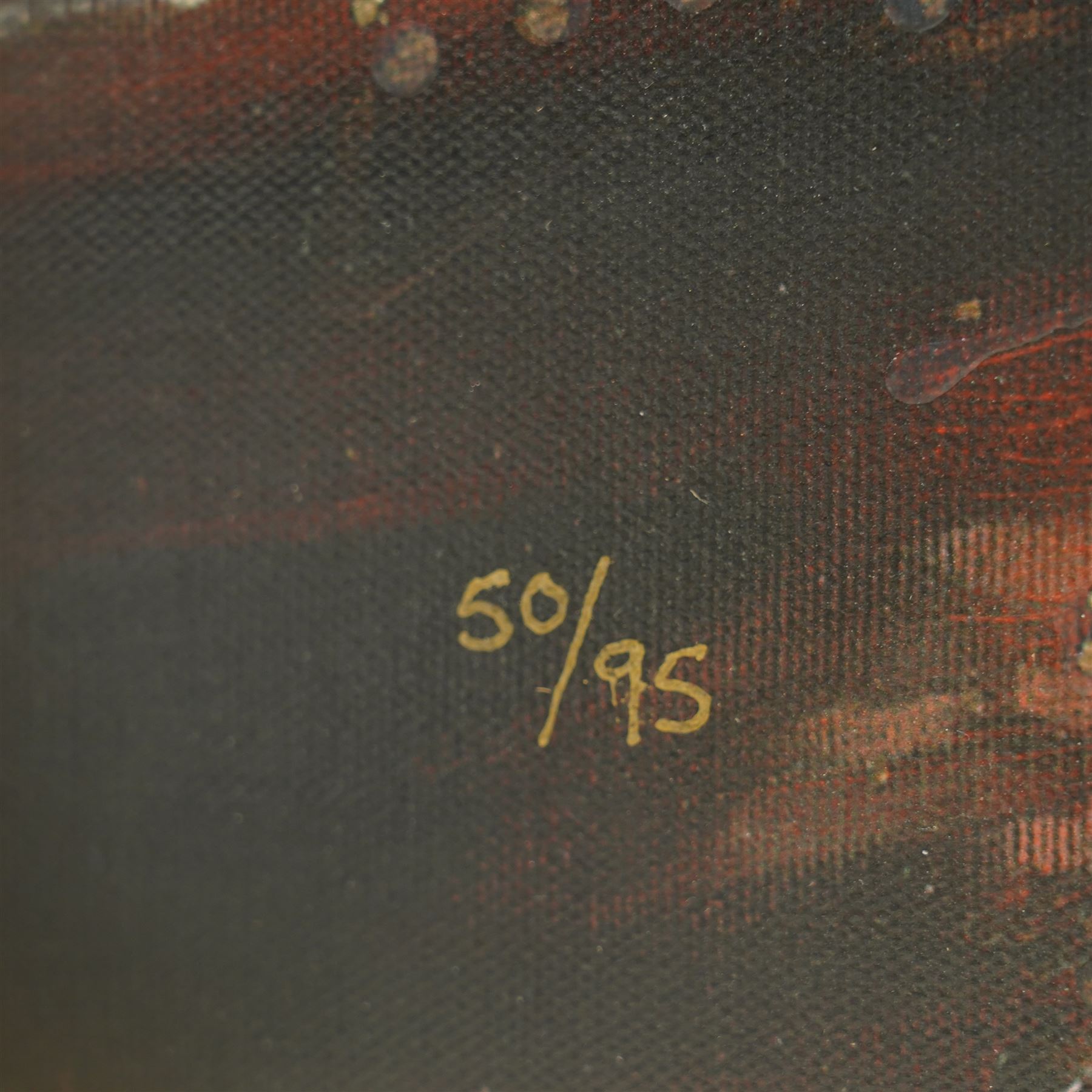 Lesley Anne-Derks (British 1977-): 'Symphony of Lights', limited edition embellished colour print on canvas signed and numbered 50/95, with certificate of authenticity 67cm x 102cm