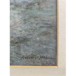 Joshua Anderson Hague (Manchester School 1850-1916): Haymaking in North Wales near Anglesey, watercolour signed, RWS stamp to paper 37cm x 55cm