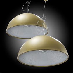 Marcel Wanders for Flos - pair of 'Skygarden S2' suspension lights, the monumental gilt do...