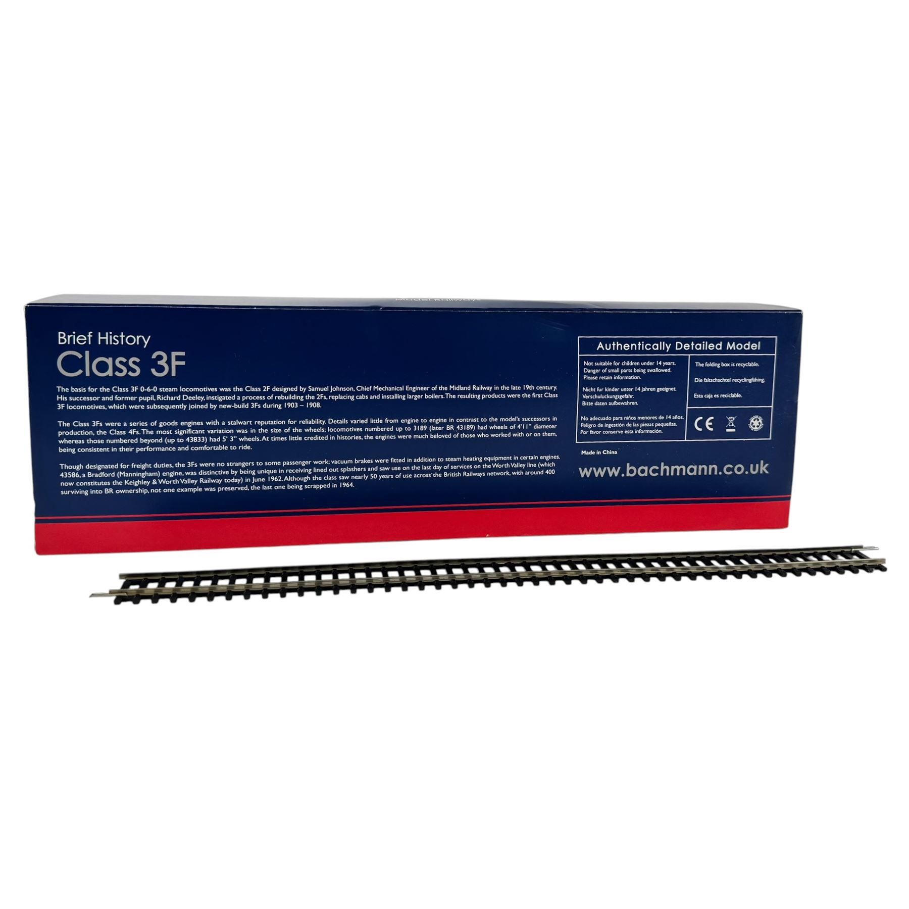 Bachmann Branch-line Model Railways 1:76 00 gauge Class 3F BR Black Late Crest no. 43586 locomotive, boxed