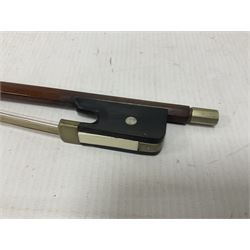 Cello bow possibly made from pernambuco or Brazilwood 