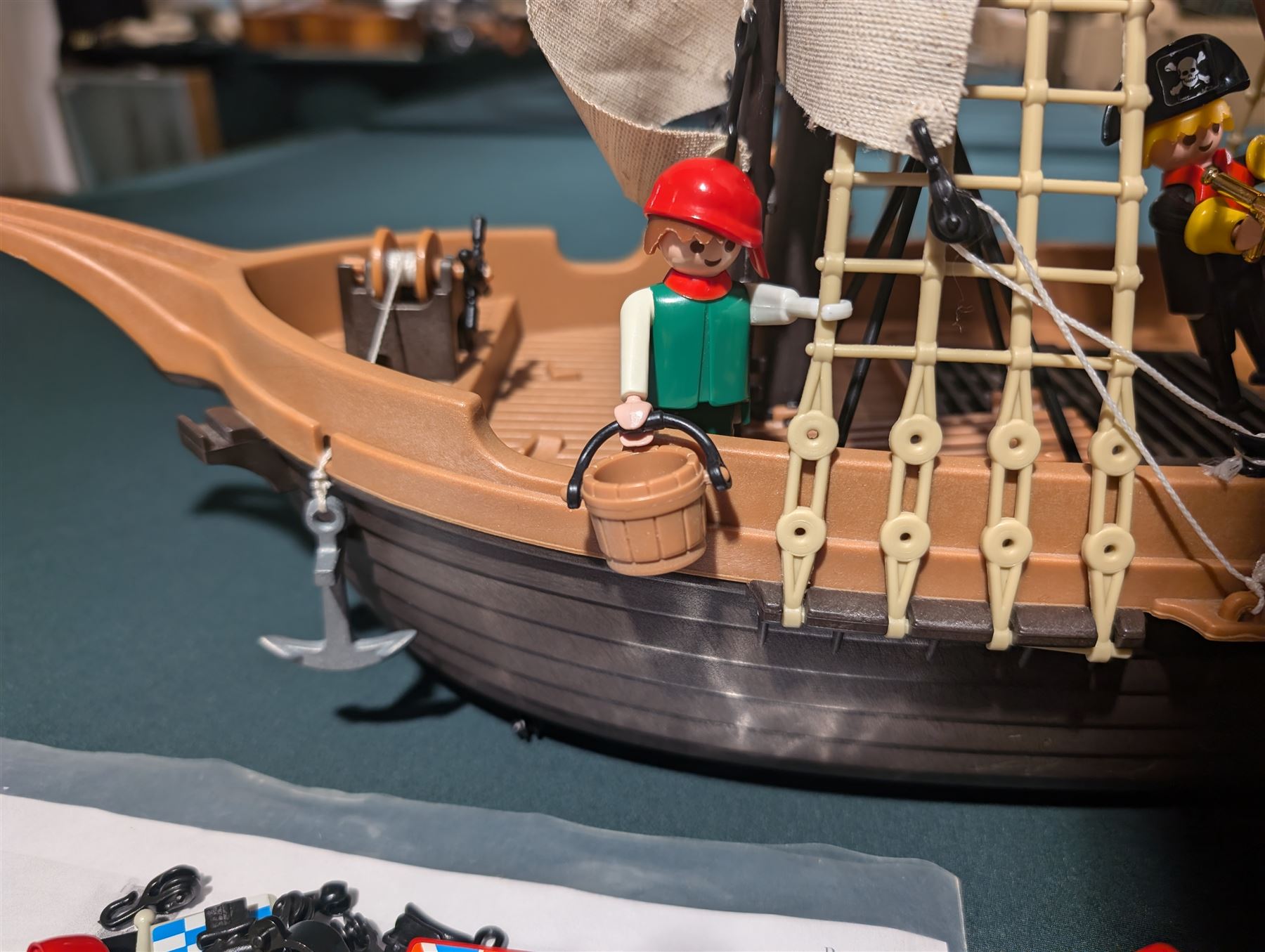 1970s Playmobil pirate ship and figures
