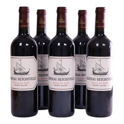 Chateau Beychevelle, 2006 Saint-Julien, five bottles, 750ml, 30% vol 