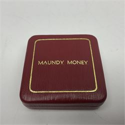 Queen Victoria 1898 maundy coin set, housed in a modern 'Maundy Money' case