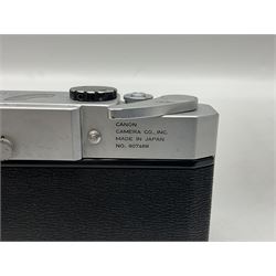 Canon 7 camera body, serial no. 807468, with 'Canon LTM/L39 50mm 1:1.2' lens, serial no. 39250