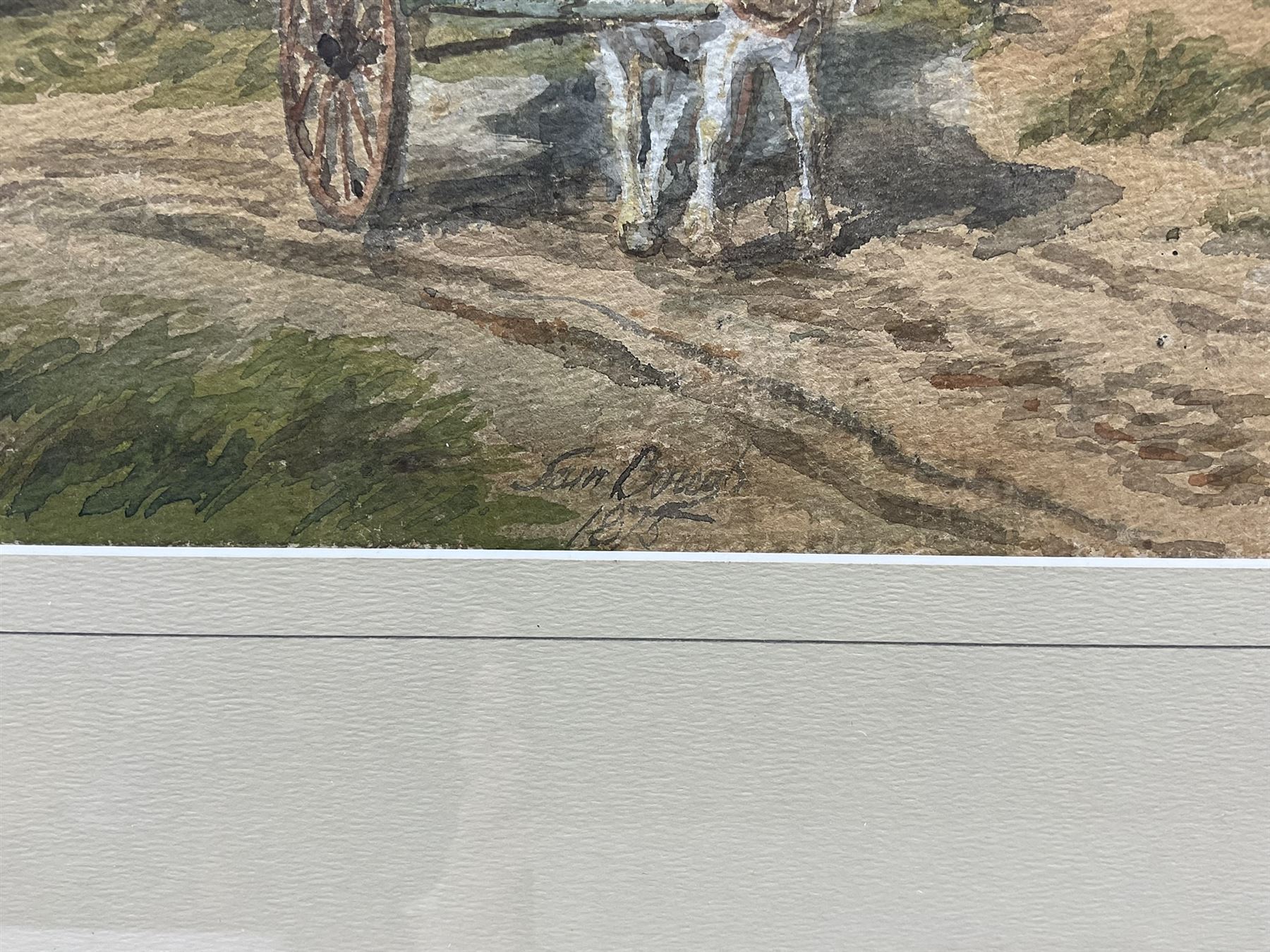 Sam Bough RSA RSW (Scottish 1822-1878): Heading Home on a Stormy Evening, watercolour signed and dated 1875, 41cm x 55cm