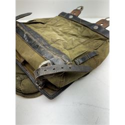 German WWII army field backpack, together with canvas bread, circa 1940