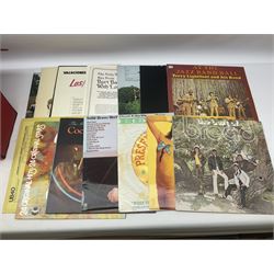 Quantity of assorted classical vinyl records in two carry cases, together with  the new book for knowledge, volumes one to ten