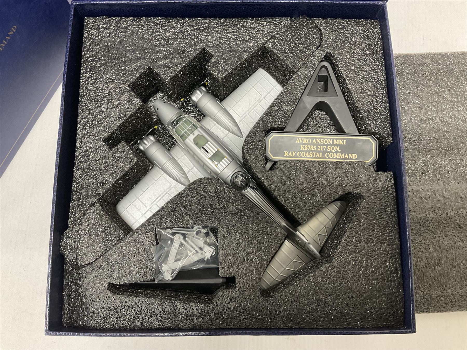 Oxford Die-Cast - four 1:72 scale model planes comprising two DH89 Dragon Rapide 72DR007 Z-7258/G-AFMH (RAF Air Ambulance) and 72DR008 0G-AIDL (Classic Air Force); De Haviland Devon C1 72DV003 VP975 Royal Aircraft Establishment; Avro Anson Mk1 72AA002 217 Sqn. RAF Coastal Command; in original boxes (4) 