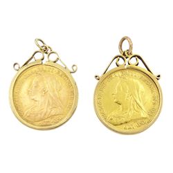 Two Queen Victoria 1893 and 1897 gold ha