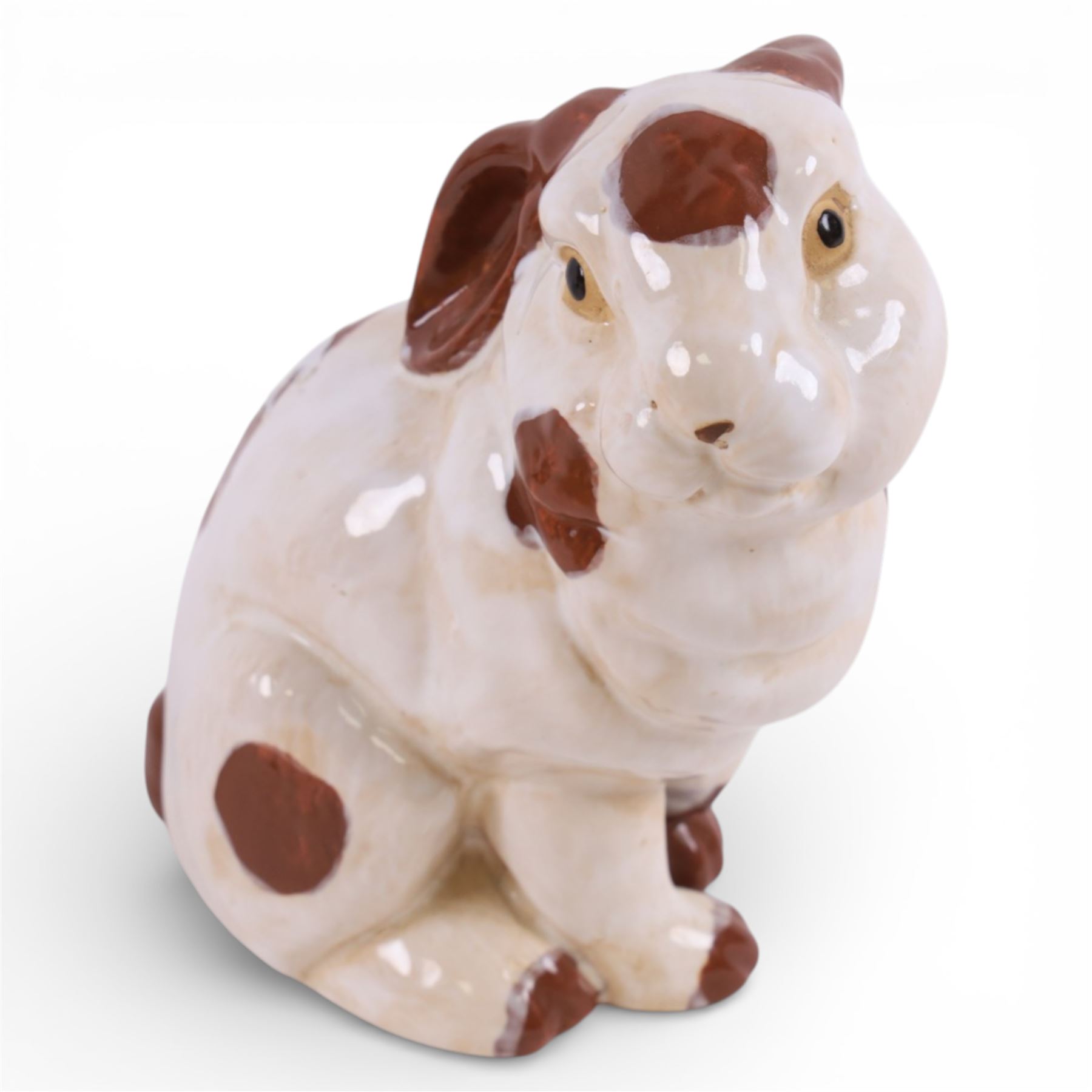 Wooden puffin, together with a Carlton Ware teapot and rabbit  