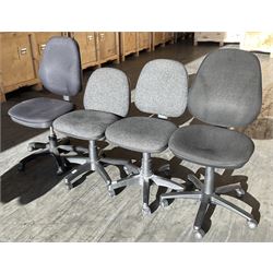 Pair executive swivel desk chairs and two desk chairs - THIS LOT IS TO BE COLLECTED BY APPOINTMENT FROM DUGGLEBY STORAGE, GREAT HILL, EASTFIELD, SCARBOROUGH, YO11 3TX