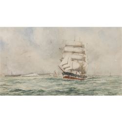 William Minshall Birchall (American 1884-1941): 'Off Dover', watercolour signed titled and...
