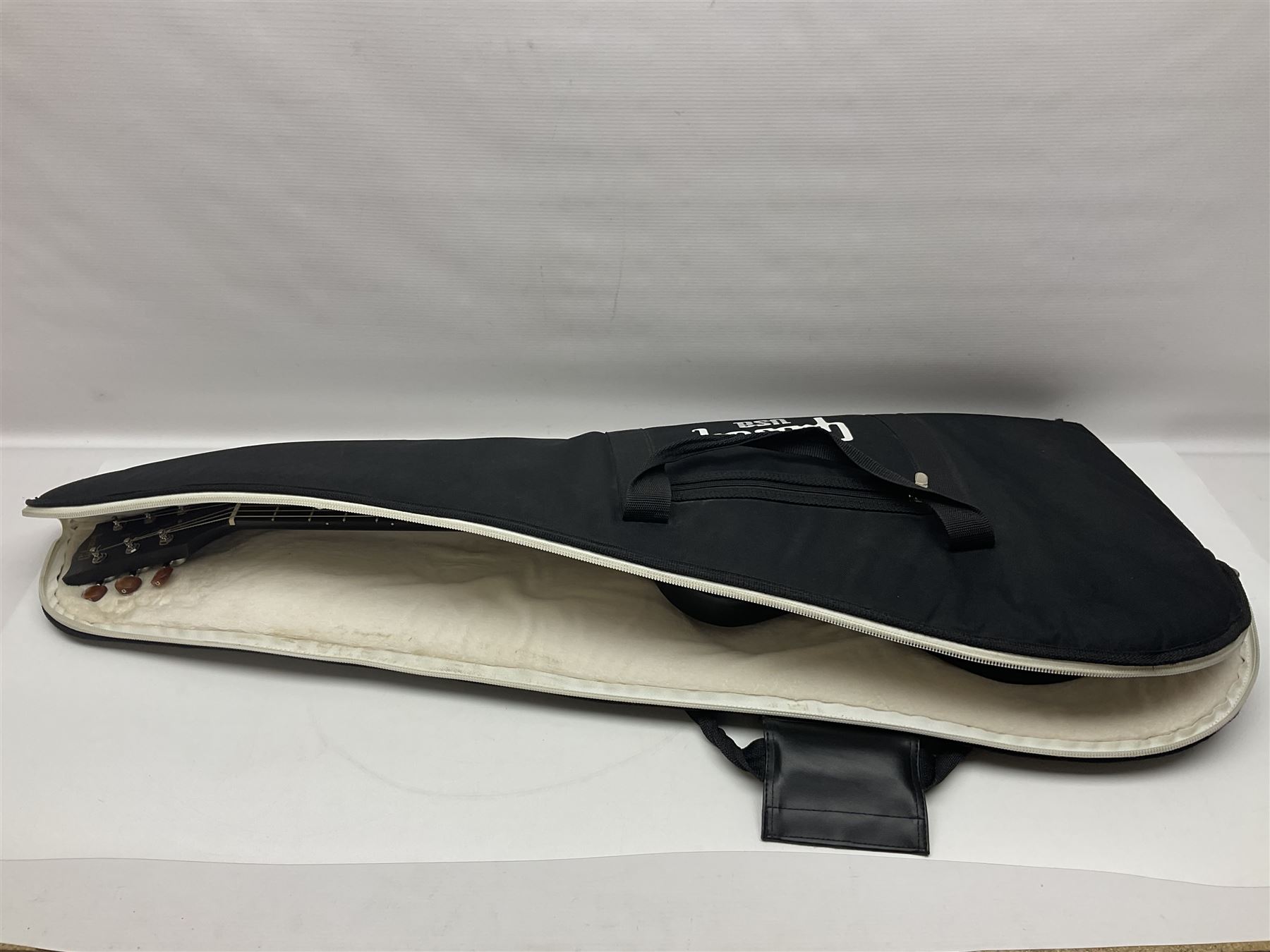 2015 American Les Paul CM (carved mahogany) electric guitar with ebonised finish, retro fitted with Seymour Duncan SH4 pick-up, serial no.150076417, L98cm overall; in Gibson soft carrying case.