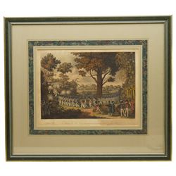 George Hunt (British c.1797-1841) after Lieutenant Joseph Moore (British fl.c.1824): Views of 'Rangoon' and 'Kemmindine near Rangoon', pair early 19th century etchings with hand-colouring of the First Anglo Burmese War pub. Views in the Birman Empire (London 1825-26) (2)