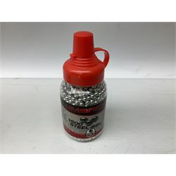 Forty-six CO2 gas cylinders; assortment of .177 pellets; and quantity of BB balls etc