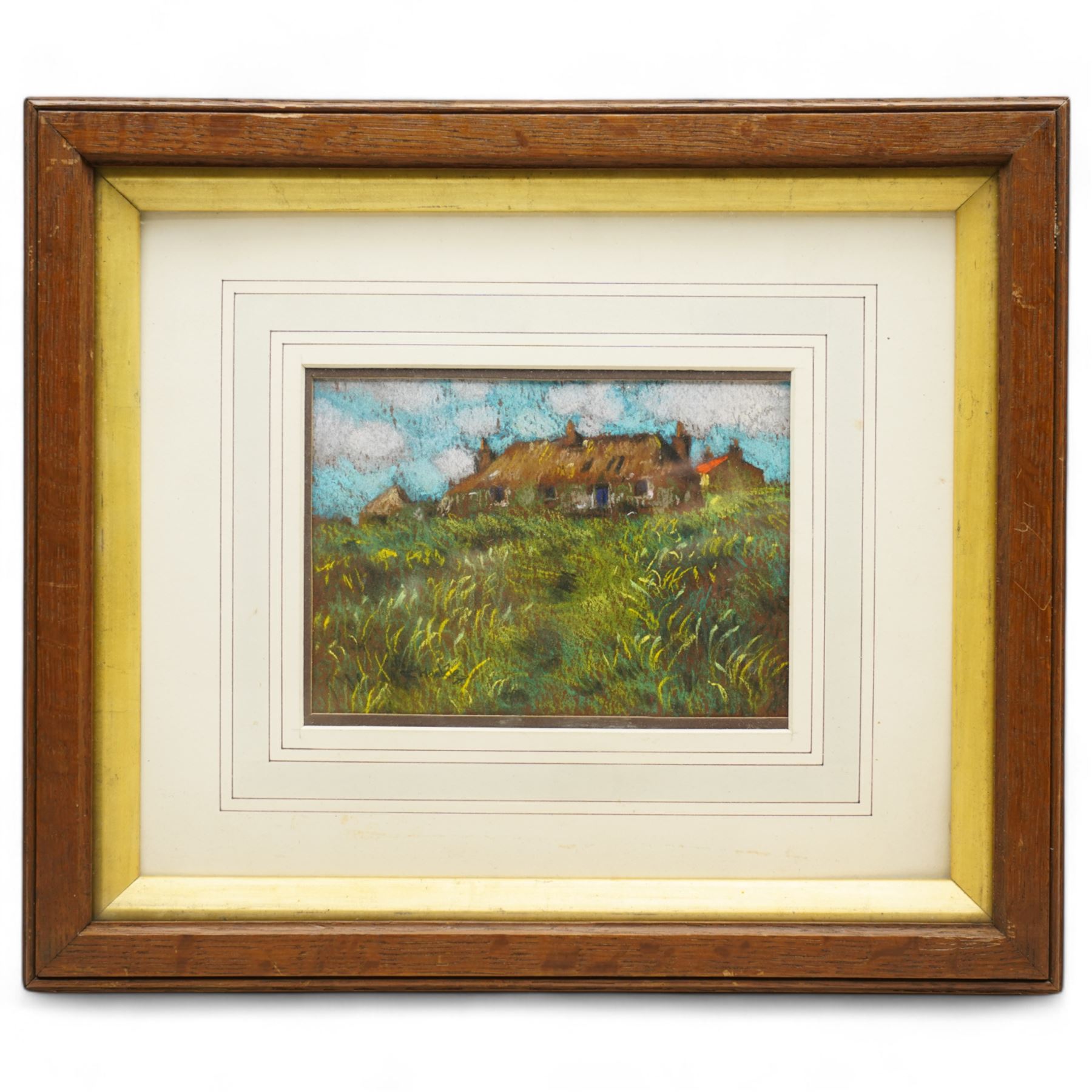 John Mackie (Scottish 1953-): Country Farmstead, pastel signed 12cm x 17cm