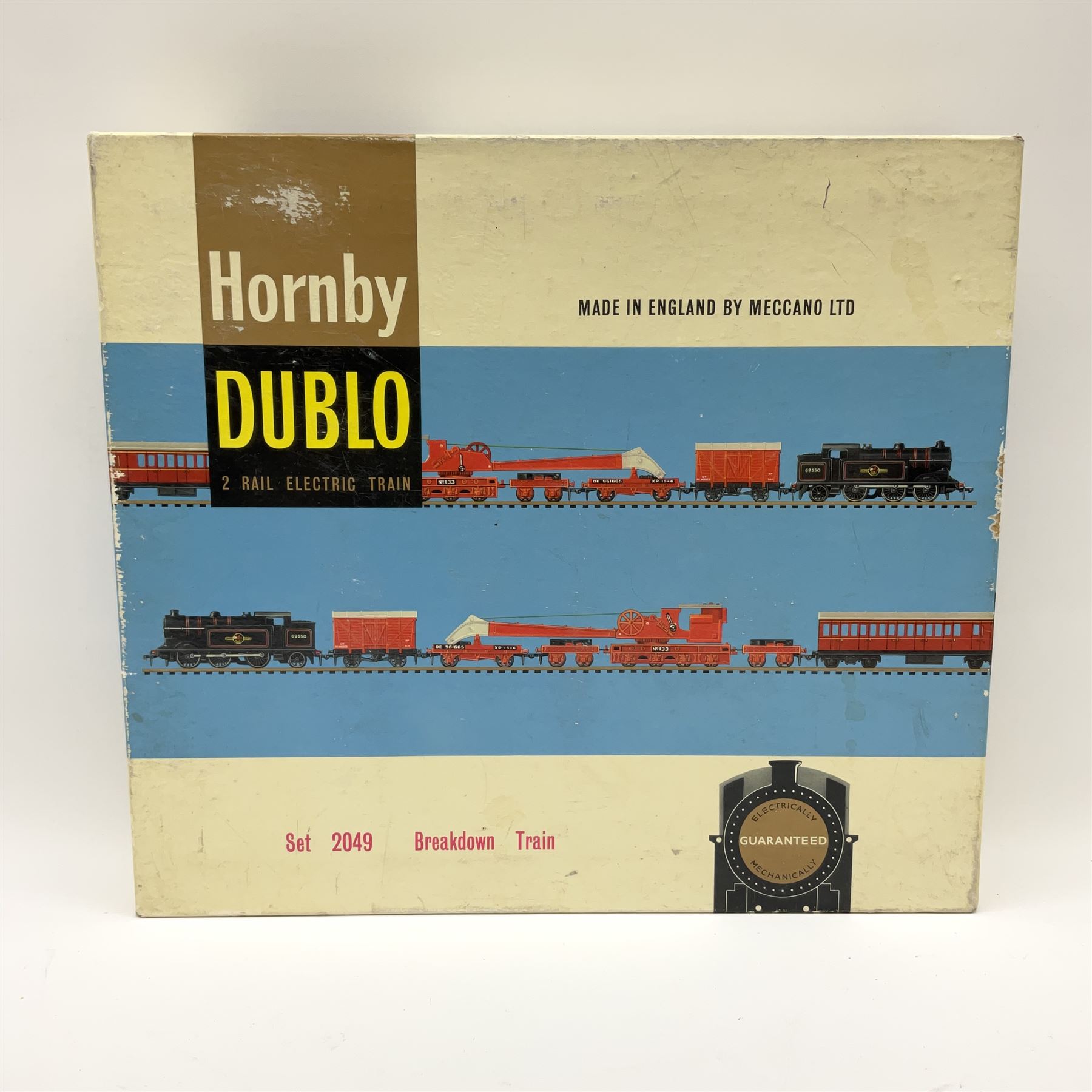 Hornby Dublo - two-rail set 2049 Breakdown Train with Class N2 0-6-2 tank locomotive no.69550, boxed.