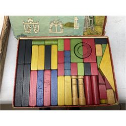 1930s Glevum Series boxed set of 'Coloured and Polished Building Bricks' with instructions; and quantity of 19th century and later children's books including The Fairy-Land of Science by Arabella B. Buckley. 1879; The Wonder Gift Book for Children 1933; The Greyfriars Holiday Annual 1938; The Willie Waddle Book 1933; twelve editions of School Boys Own Library 1937/8; Rainbow Annual 1952 etc