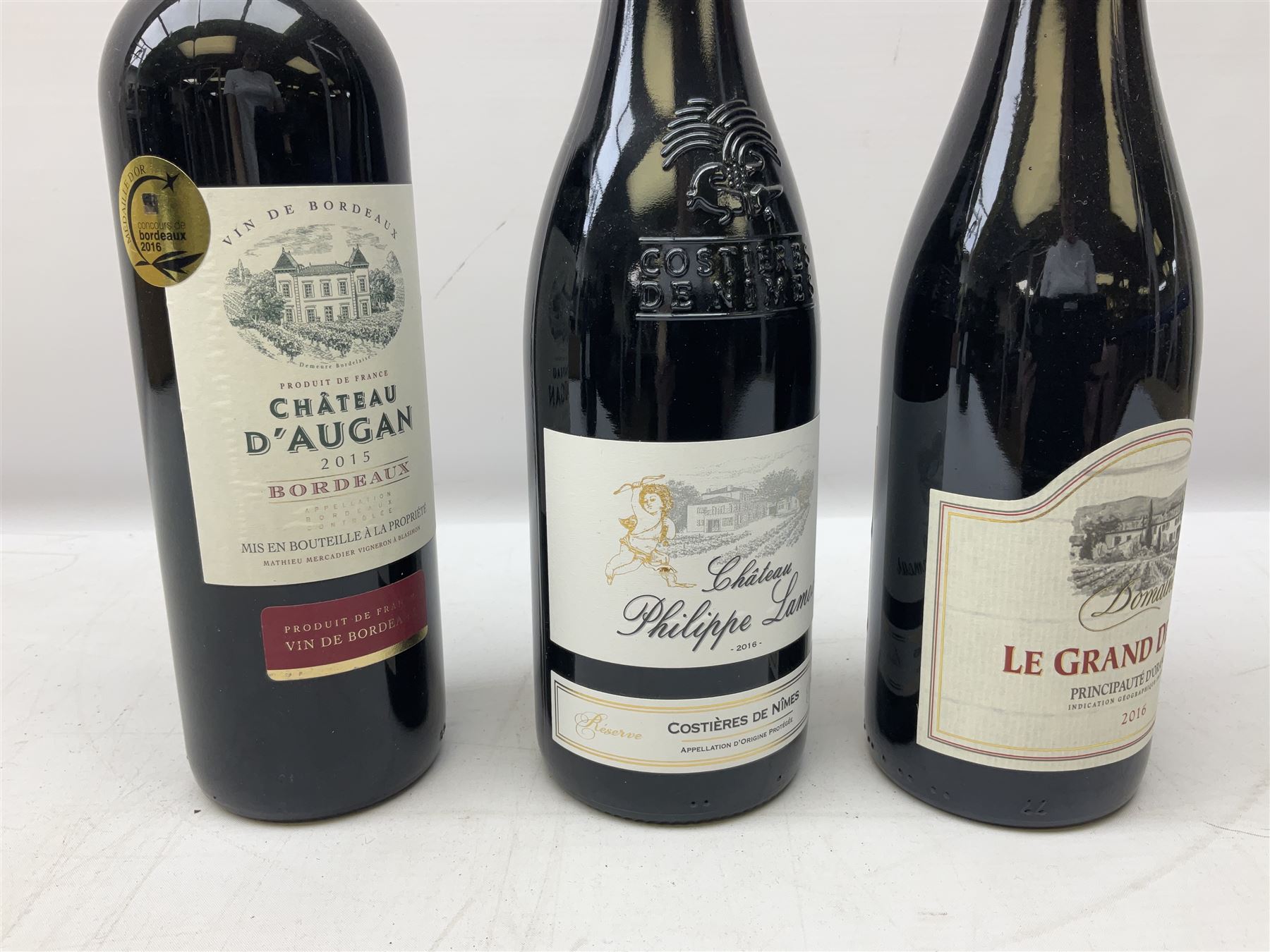 Mixed red wines including six bottles Chateau Verniotte Castillon Cotes de Bordeaux 2011, 750ml 14.5% vol, two bottles Chateau Philippe Lamour Costieres De Nimes 2016, 750ml 14% vol, Chateau du Prieur Bordeaux 2016 and five others of various contents and proofs (14)  