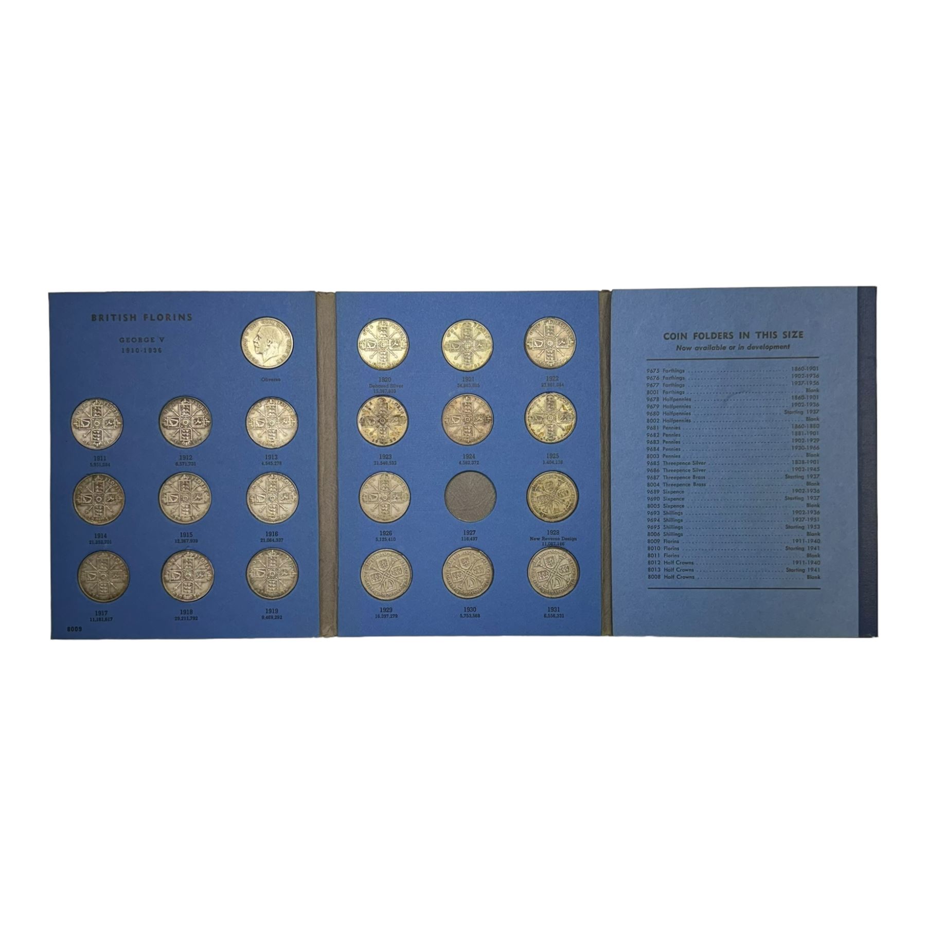 Great British coins in three Whitman and six NEGLA coin folders, including run of 1911 to 1946 halfcrown coins, Queen Victoria 1872, 1873, 1878, 1887, 1889, 1892, 1894, 1895, 1896, 1898, 1899, 1900 and 1901 one shilling, various other pre 1947 silver sixpences and one shillings, Queen Elizabeth II sixpences etc