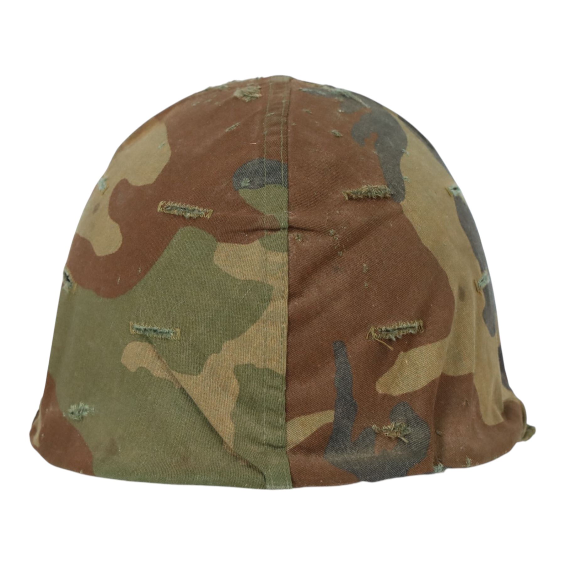 Vietnam war, US Army M1 Combat Helmet, with web chin strap and camo cover