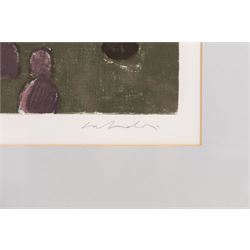 Aldo Salvadori (Italian 1905-2002): 'Interno Blu', limited edition screenprint signed and numbered 141/200 in pencil 30cm x 38.5cm 