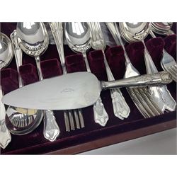 Cooper Ludlam silver plated canteen of cutlery for six place settings