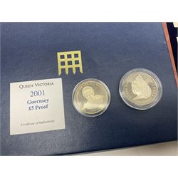 Coins and coin covers, including commemorative crowns, various covers from 'The Queen's 80th Birthday Coin Cover Collection', various 'Predecimilisation Coins History of British Currency' etc
