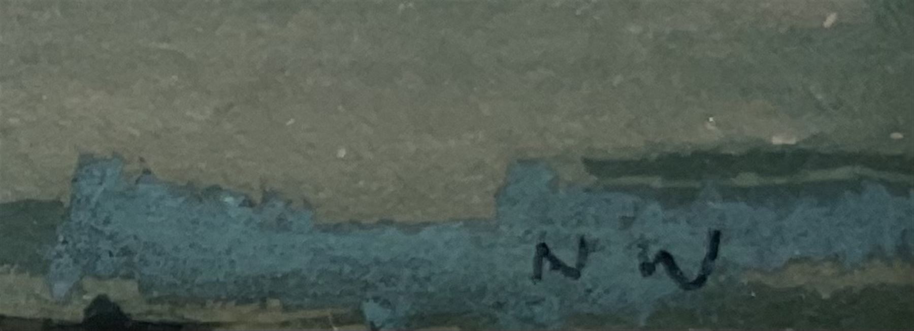 Norman Wilkinson (British 1878-1971): South Coast Harbour, watercolour signed with initials, authenticated by the artist's son Rodney and dated c.1958 verso 13cm x 18cm