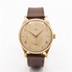 Omega gentleman's 9ct gold manual wind presentation wristwatch, Cal. 266, serial No. 14389...