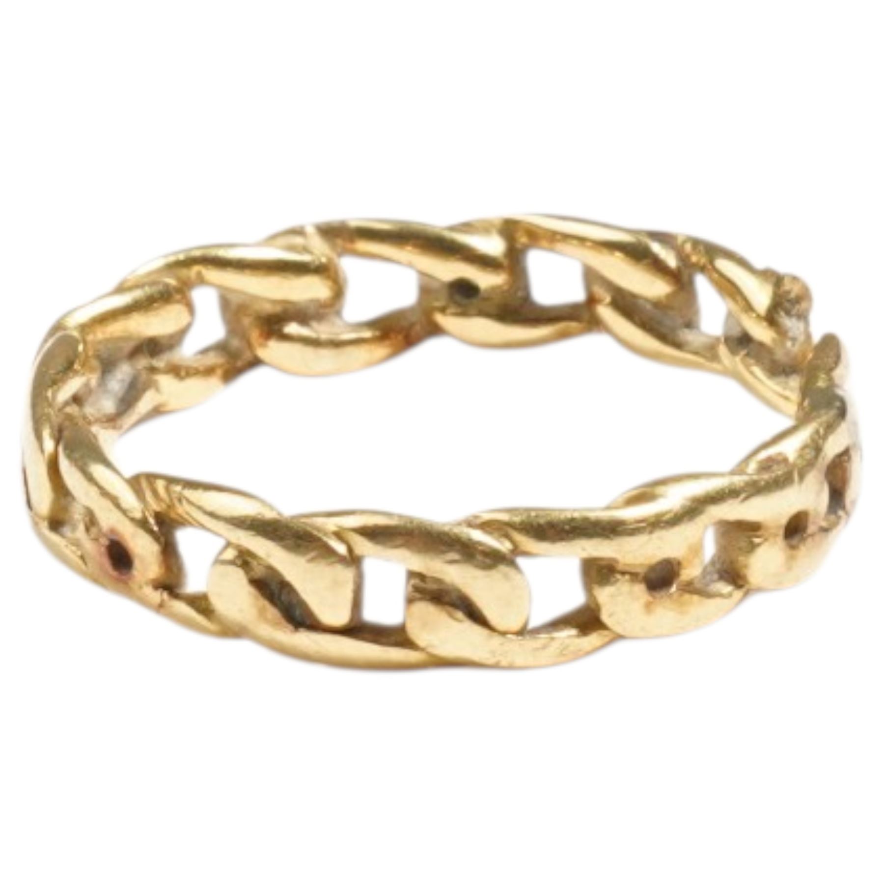 18ct gold chain link ring